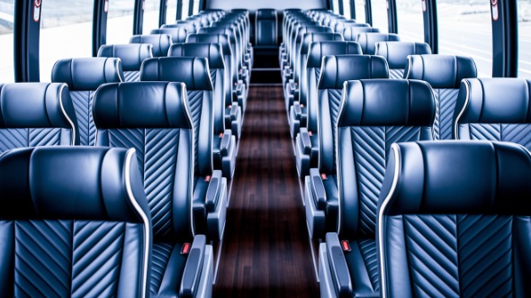 54 passenger charter bus inside