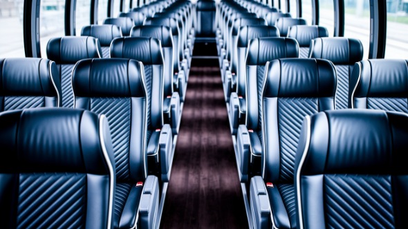 55 passenger charter bus inside