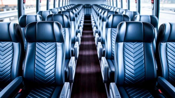 56 passenger charter bus inside