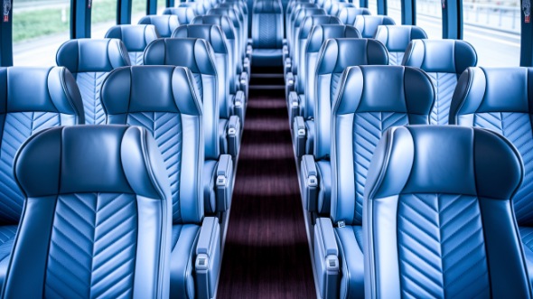 56 passenger charter bus interior