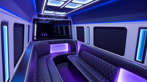 party bus rental interior