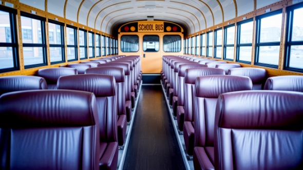 school bus rental interior
